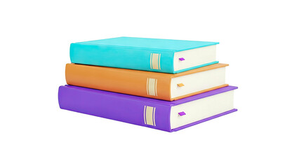 Stack of Three Colorful Hardcover Books