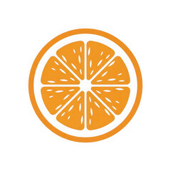 Orange slice isolated on transparent background