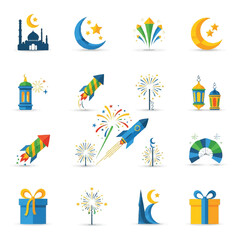Fototapeta premium Ramadan Kareem Islamic Symbols and Elements.