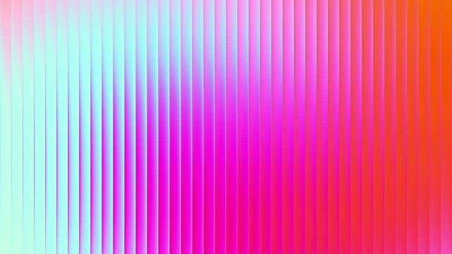 Colorful motion background with smooth multicolor gradient through vertical ribbed glass inspired by bright endless summer for ambient visuals, digital screens, creative projects. Seamless loop. 4K