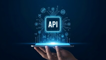 Api technology concept with human interface