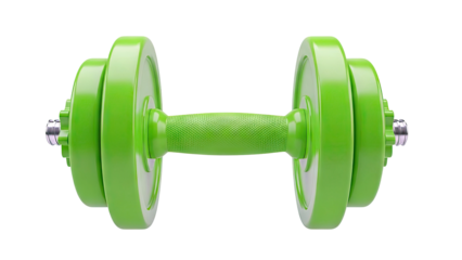 Bright Green Dumbbell with Textured Handle