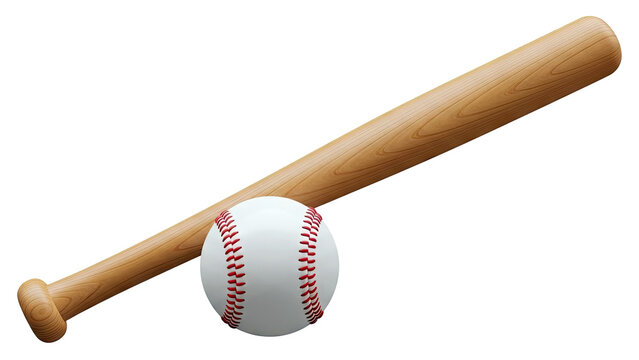 Baseball and Wooden Bat