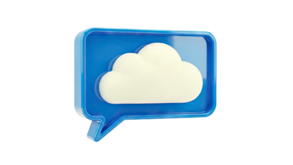 3D Cloud Chat Icon