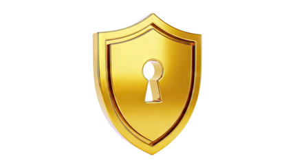 Golden Shield with Keyhole