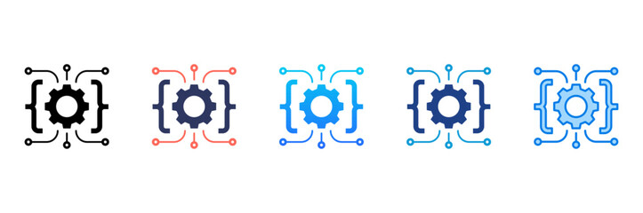 Obraz premium CRM API Consistent and versatile vector icons illustrating essential concepts in various styles