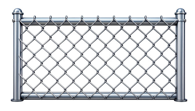 A sturdy silver chain link fence stands out, symbolizing security and privacy in urban settings.