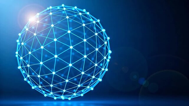 Digital Network Sphere Technology Background Video