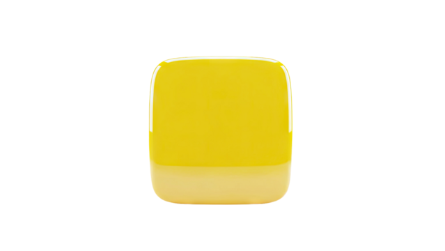 Yellow Square Object with Rounded Corners - Powered by Adobe