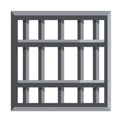 A detailed illustration of a square metal grate or ventilation cover, featuring a repetitive pattern of bars.