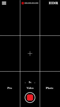 Minimalist smartphone camera interface showing video recording mode with grid lines on a Alpha Chanel. Concept of mobile videography, digital recording, content creation, and modern user interface