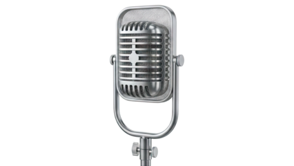 Retro Chrome Microphone