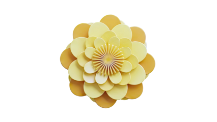 Yellow Petal Flower Sculpture