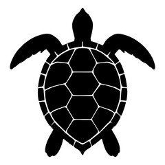 Obraz premium silhouette of a turtle on a white background