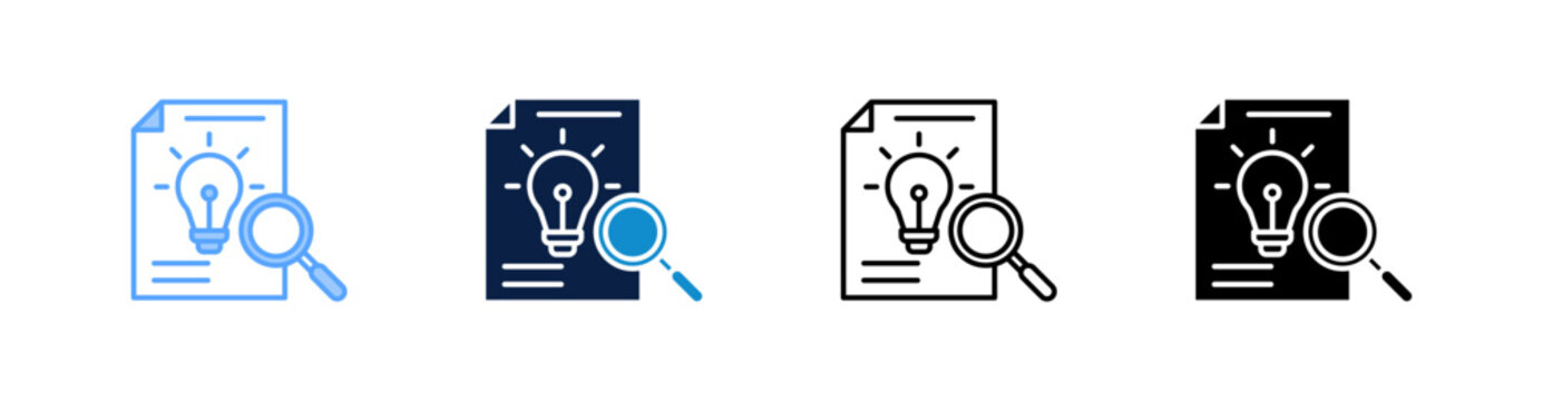 Research Multiple Style Icon Set Collection 