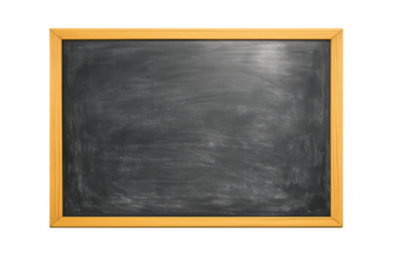 Empty blackboard with a wooden frame and dusty chalkboard texture, offering blank copy space for education, school, and learning concepts