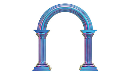 Iridescent Archway with Classical Columns