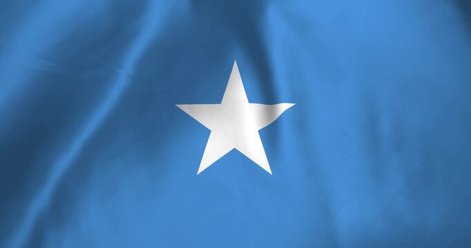 The somalia flag waving with the wind background loop video animation
