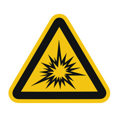 Warning Explosion Risk - Oil and Gas Hazard Safety Sign ISO Style