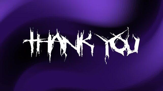Thank you phrase in an extreme metal style font. Suitable for heavy metal bands, concerts, tshirt designs, and music posters.