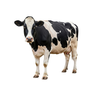 holstein cow isolated on white background