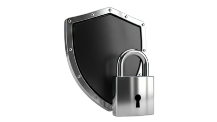 Shield and Padlock Icon
