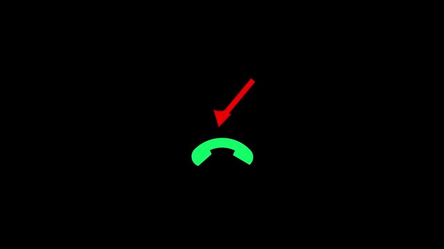 missed call concept icon animation, symbolizing unanswered phone call notification, isolated for UI, app alerts, telecom visuals, motion graphics, video overlays, and modern interface design.
