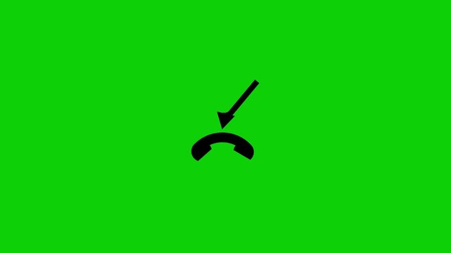 missed call concept icon animation, symbolizing unanswered phone call notification, isolated for UI, app alerts, telecom visuals, motion graphics, video overlays, and modern interface design.