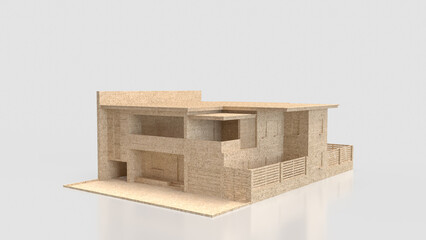 Modern Architectural House Design 3D Visualization Concept