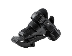 Detailed 3 d render of a dark abstract object with complex geometry isolated on transparent background