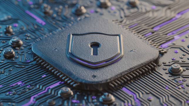 Circuit board processing digital data security concept - Powered by Adobe