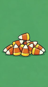 Pixel Art Candy Corn Pile Simple Motion Graphic Loop