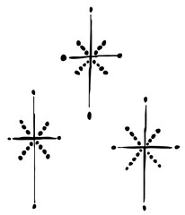 手で描いたキラキラ素材のベクターイラスト