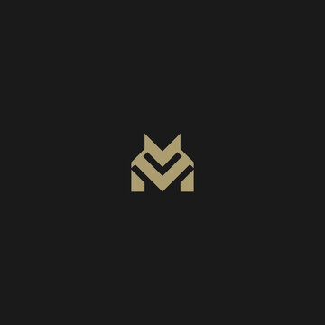 mm initial monogram vector icon illustration
