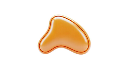 3D Render of an Orange Blob Shape