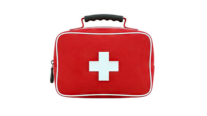 Red First Aid Kit with White Cross
