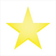 Obraz premium Simple star vector icon isolated on white background. Flat design star symbol suitable for rating, favorite, award, and UI elements.