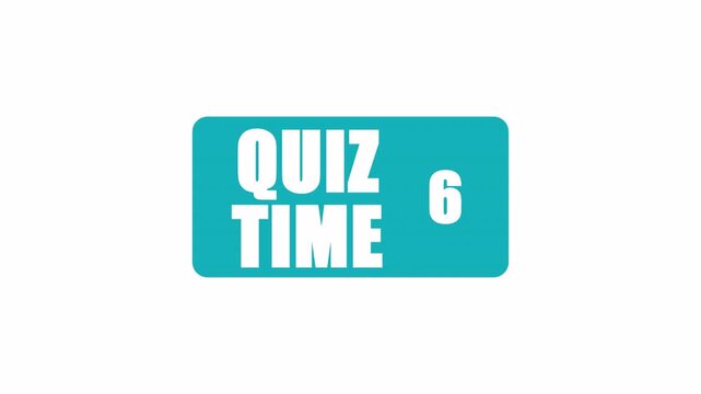 Quiz time 10 seconds animated text for interactive question segment