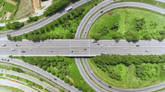 Cheongna IC Aerial View of Incheon International Airport Expressway
