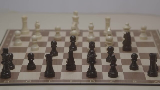 Standard piece development during the Grob's Attack. Moving the black knight to b4 to create pressure on white and develop a strategic plan to respond to the white player.