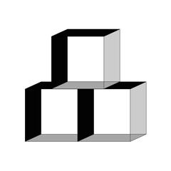 black box with a white background