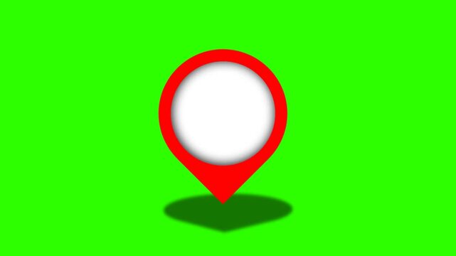 red map pointer with shadow