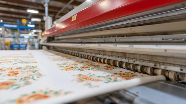 Medium shot of large format instant photo printing in progress emphasizing detailed images being created on oversized sheets for wall displays.