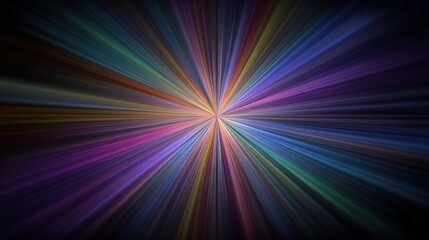 A radiant colorful firework explosion against a dark background