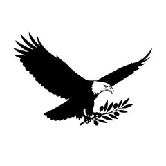 Obraz premium eagle olive branch peace vector
