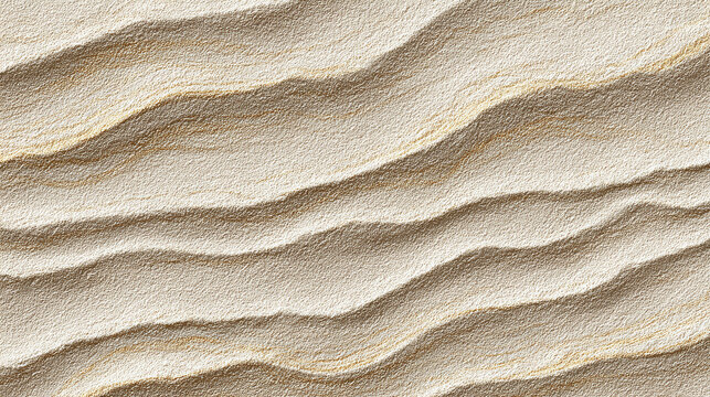A mesmerizing close-up view of rippling sand dunes, creating a pattern of natural beauty. The texture and contours of the sand evoke a sense of peace and tranquility
