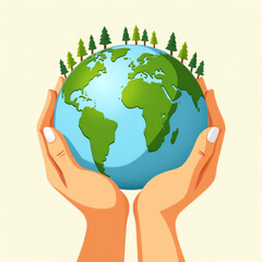 hands holding earth