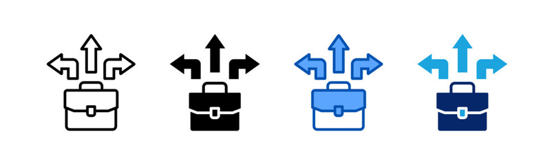 Job Opportunities icon set multiple style collection