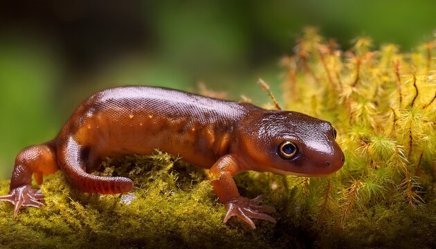 Aprine Newt Ichthyosaura Alpestris Portrait