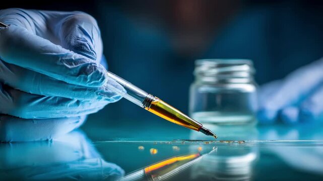 Medium shot of a technician carefully sealing a small windshield chip with resin to prevent further damage and restore glass clarity.